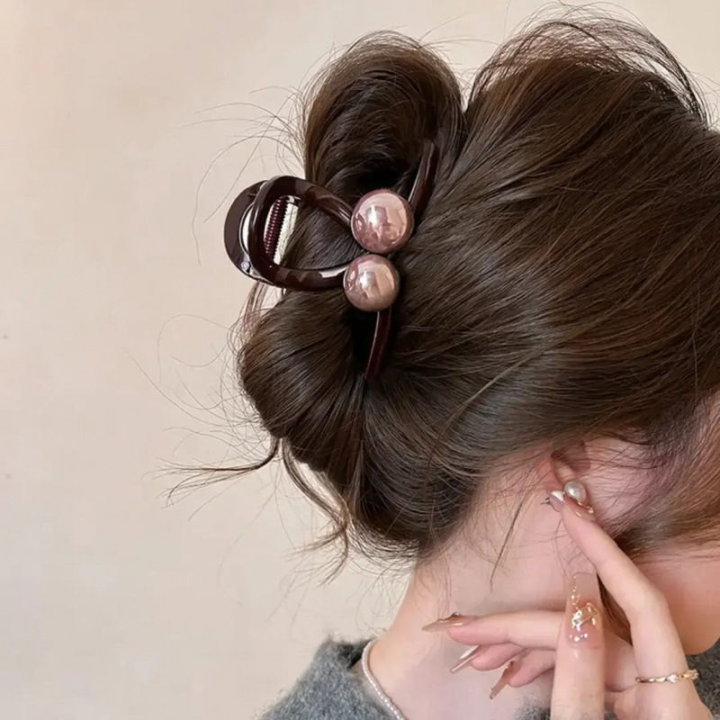 Perlų plaukų segtukas ryklės formos, V formos nagas šukuosenoms