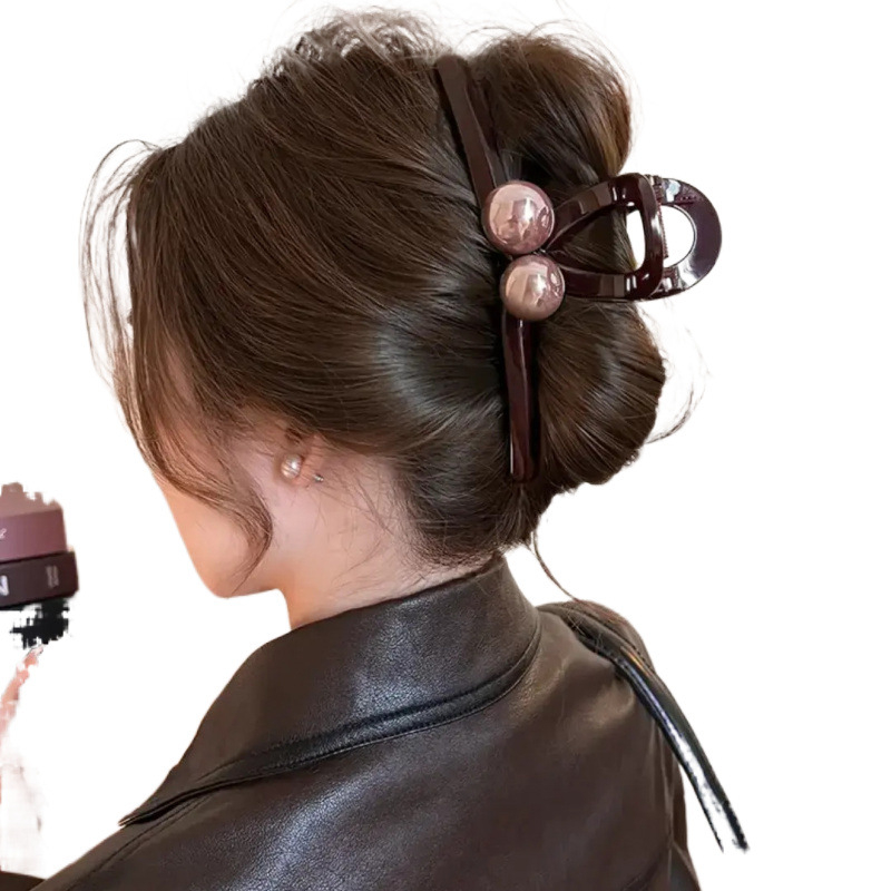 Perlų plaukų segtukas ryklės formos, V formos nagas šukuosenoms