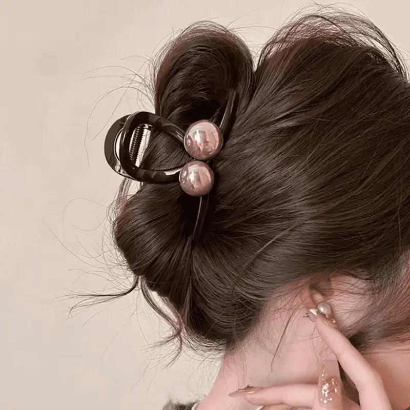 Perlų plaukų segtukas ryklės formos, V formos nagas šukuosenoms