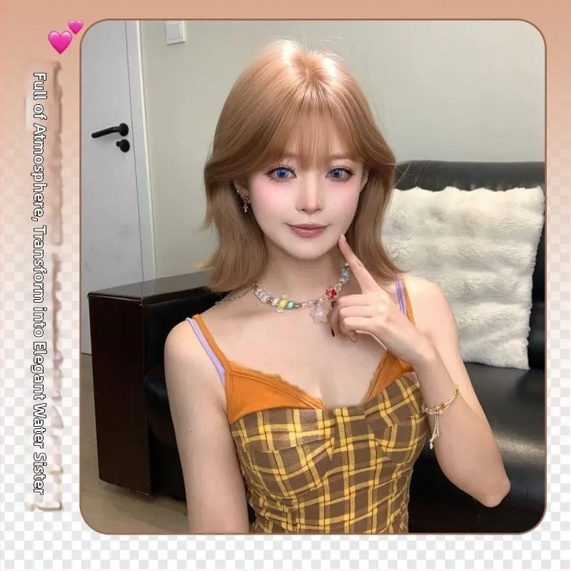 Peruka moterims, natūralus stilius, pilnas galvos dangalas, aukštos temperatūros atsparios sintetinės plaukos