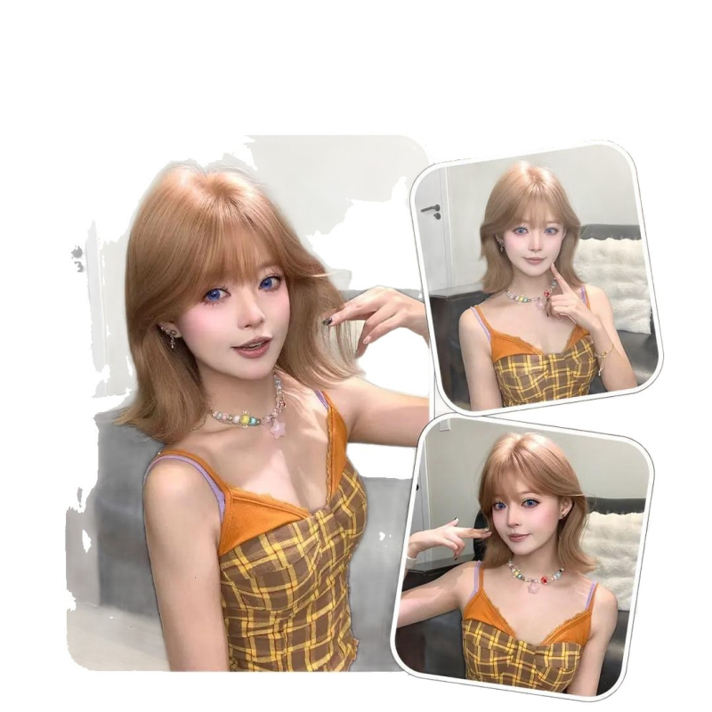 Peruka moterims, natūralus stilius, pilnas galvos dangalas, aukštos temperatūros atsparios sintetinės plaukos