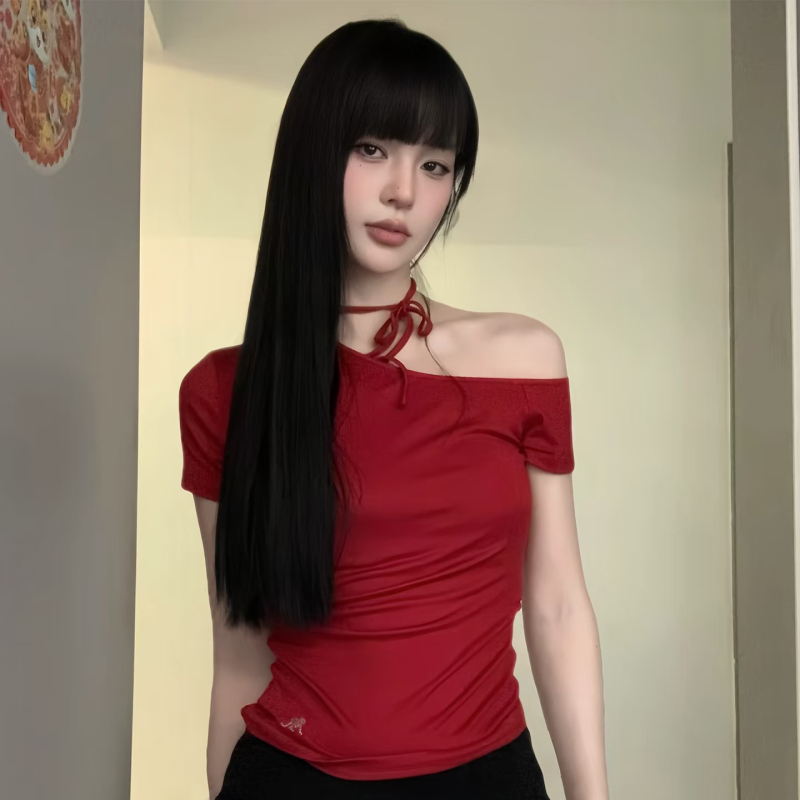 Slender perukas: ilgi tiesūs plaukai su kirpčiukais, pilnas galvos dengimas, temperatūrai atsparus sintetinis pluoštas, mechanizmas gamyba, natūralus vaizdas, modelis 11132