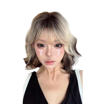 Trumpa garbanota parūka – natūralus įvaizdis, Prekės ženklas: Koni Wig, Modelis: pilna galvos parūka, Plaukų medžiaga: aukštos temperatūros šilkas, Kirpčiukai: tiesūs