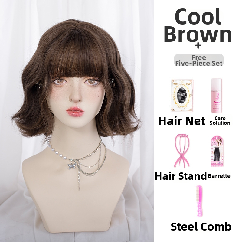 Paruka, kratka kovrčava kosa, korejski stil, model mz-106, vlakno otporno na visoke temperature