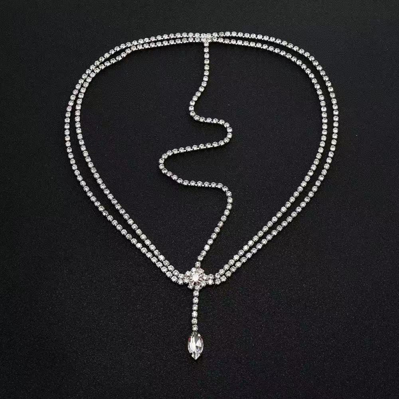 Višeslojna čelna čelenka za kosu s rhinestones, elegantan stil, elektroplating, pojedinačno pakiranje, ljeto 2024