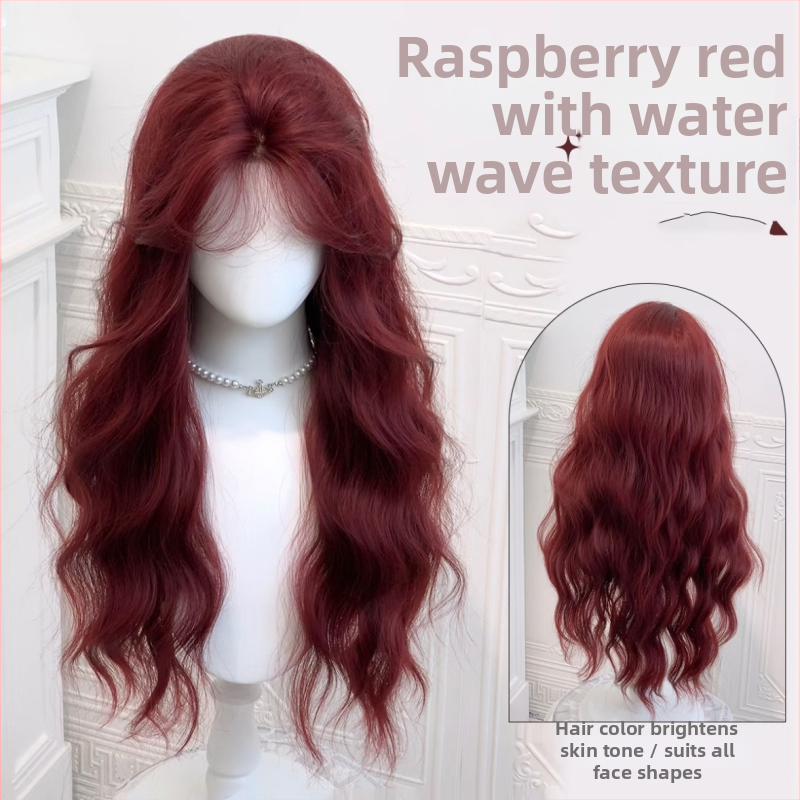 Sievietes garā lokve parūka ar garām priekšējām frizēm, Model MG-SBW003-JHS-4, Matu materiāls: Augstas temperatūras zīds, Apstrāde: Mehāniskais ražošanas process