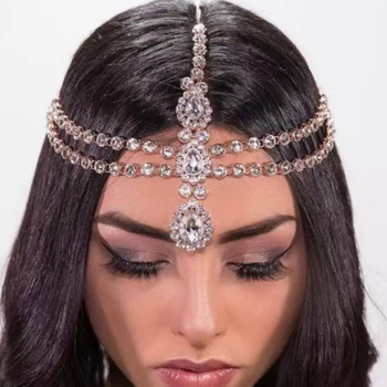 Višeslojni lanac za kosu s trakom, stil Insta, elektroplating, model 963258, individualno pakiranje