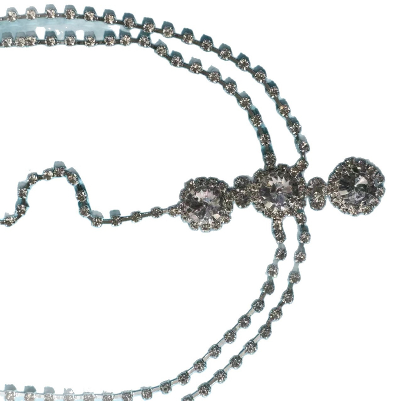 Višeslojni lanac za kosu s trakom, stil Insta, elektroplating, model 963258, individualno pakiranje