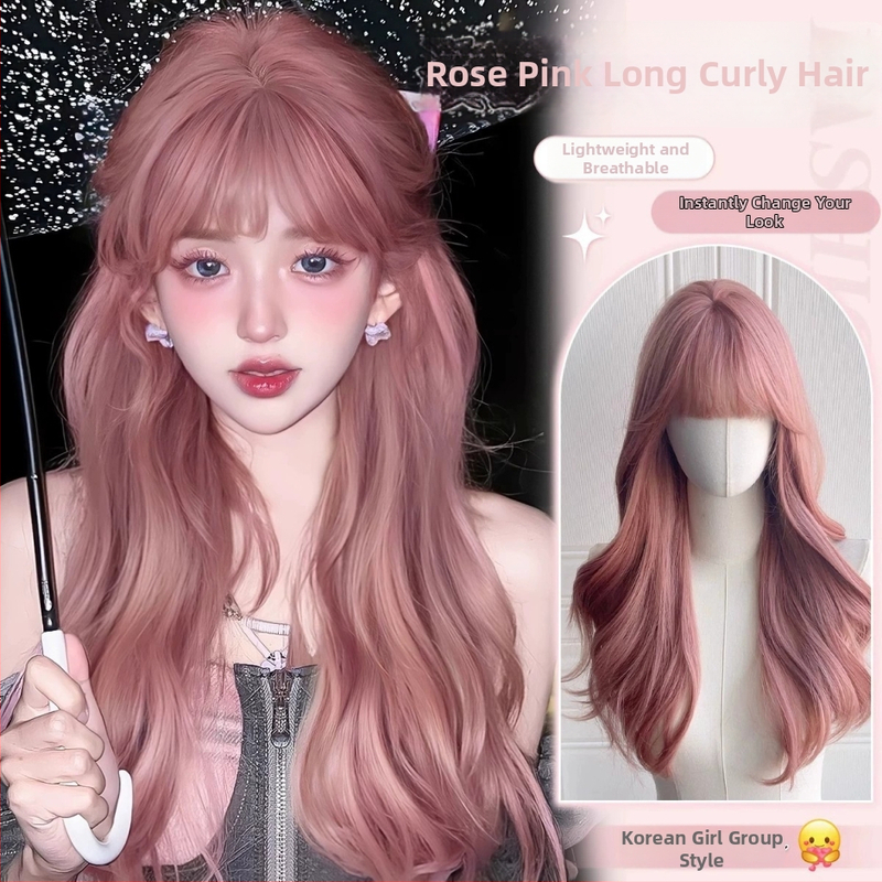 Garā viļņota parūka ar garām bangsām | karstumizturīgas sintētiskās šķiedras | Modelis MG-BL002-YHS | sievietēm | eksotiskais stils