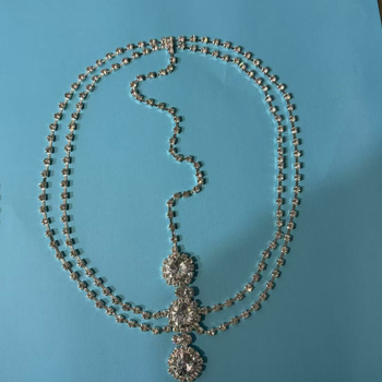 Višeslojna lančić za kosu sa kristalima, traka za glavu - elektroplatiranje