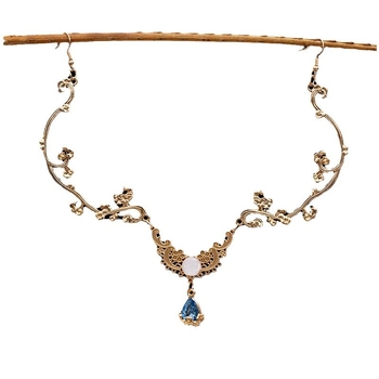 Dodatak za kosu - egzotične jelenje rogove i kapljice vode na čelo, originalni dizajn, materijal: legura, površinska obrada: elektroplatiranje, individualno pakirano, ljeto 2024