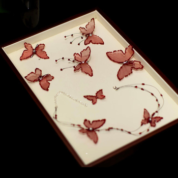 Ukrasa za kosu s leptir-klipom, ručno izrađena, sladak vjenčani-etnički stil