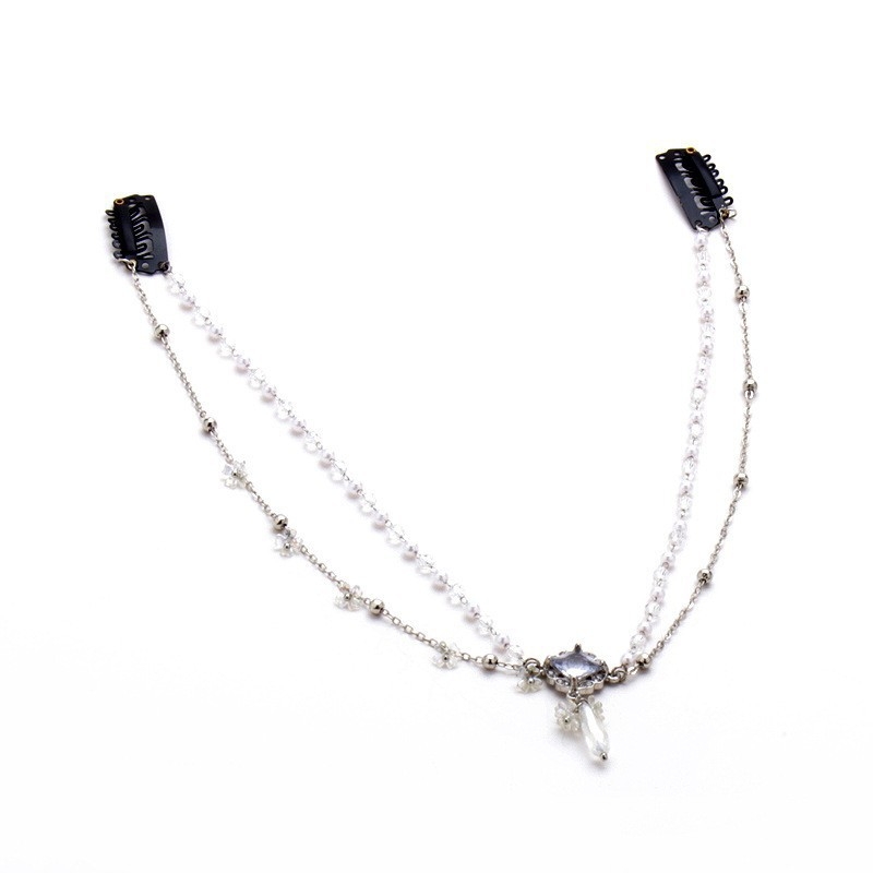 Egzotični dodatak za kosu za tradicionalni svadbeni izgled — zlitina, stil princeze, ugravirani kristalni privjesak na čelo, neovisno pakiran, ovlaštena privatna marka