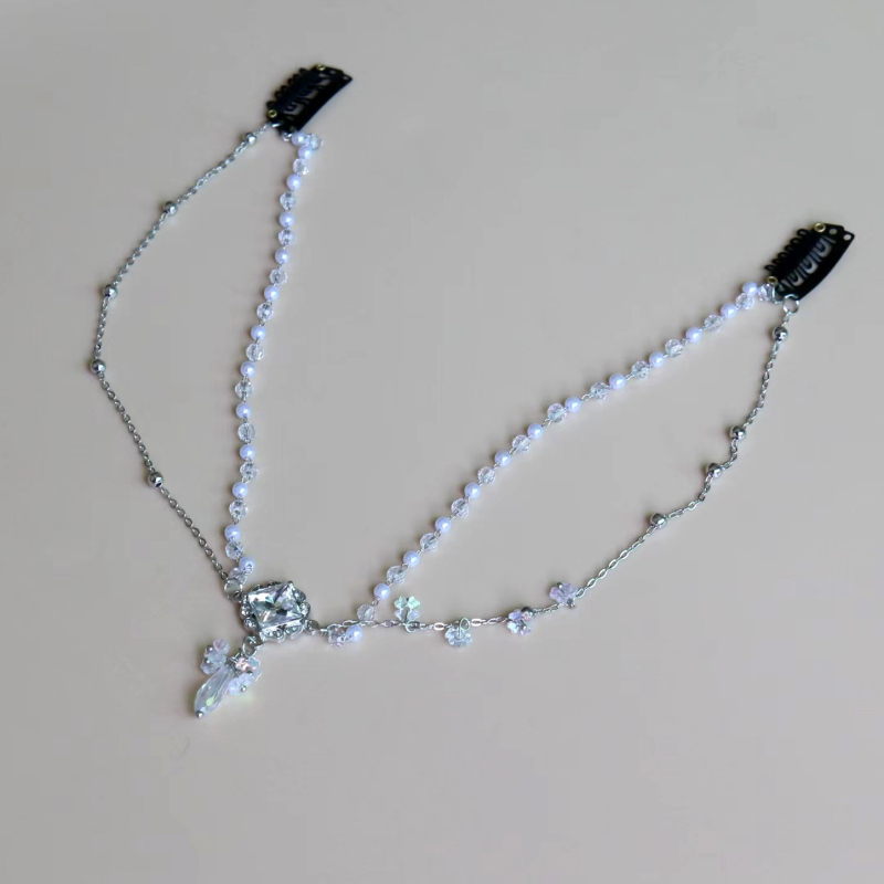 Egzotični dodatak za kosu za tradicionalni svadbeni izgled — zlitina, stil princeze, ugravirani kristalni privjesak na čelo, neovisno pakiran, ovlaštena privatna marka