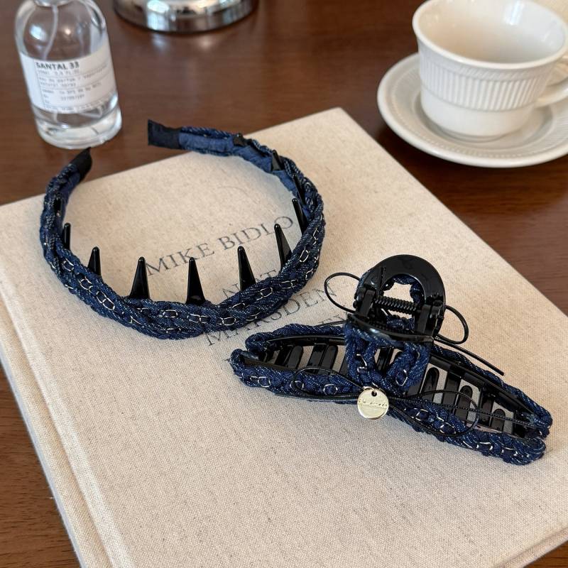 Hajni klips – korejskog stila od tkanine, ručna izrada, gripper, ženski dodaci za ljeto 2025