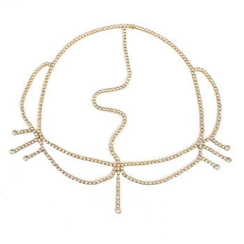 Lanac za kosu s kristalnim resicama, u IN stilu, elektroplatirano, pojedinačno pakirano, podrijetlo Yiwu