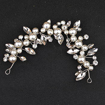 Kristalna čelenka za kosu s cvjetnim dizajnom, ručna izrada, karirani uzorak, FD23092802, Brightest Star