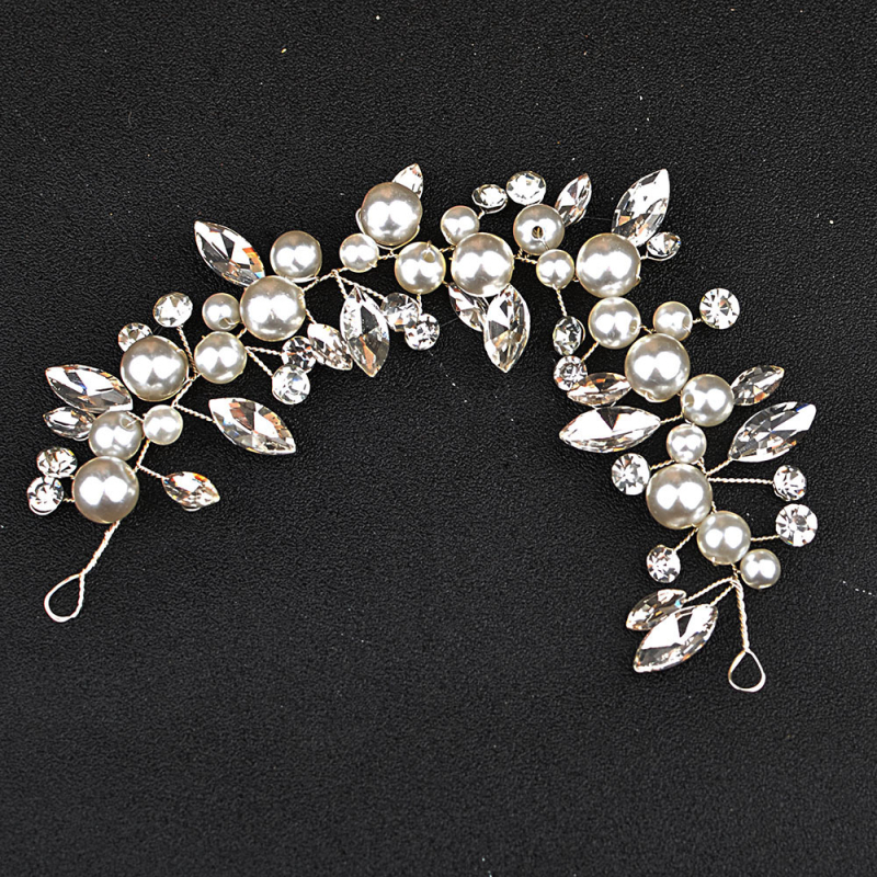 Kristalna čelenka za kosu s cvjetnim dizajnom, ručna izrada, karirani uzorak, FD23092802, Brightest Star