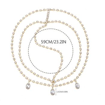 Višeslojna čelna lanac za kosu, etnički europsko-američki stil — Materijal: water diamond; Stil: European-American; Dizajn: head chain; Tehnika obrade: electroplating; Broj proizvoda: 57232