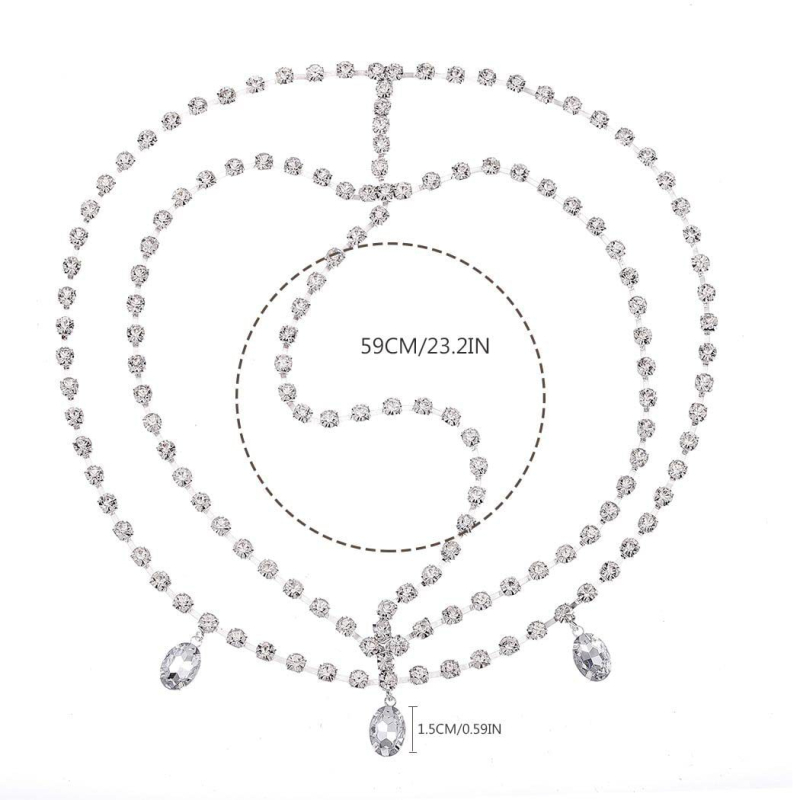 Višeslojna čelna lanac za kosu, etnički europsko-američki stil — Materijal: water diamond; Stil: European-American; Dizajn: head chain; Tehnika obrade: electroplating; Broj proizvoda: 57232