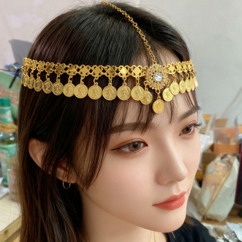 Headwear & Hair Chain TS251203 – Materijal: legura; Stil: europsko-američki; Dizajn: Headwear & Hair Chain; Obrada: elektroplatiranje