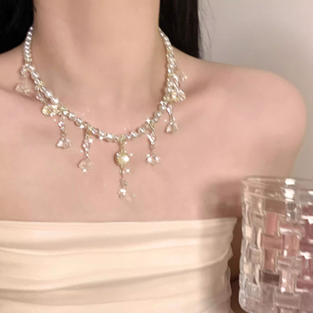 Boemski ukras za čelo s perljanim lancem, elegantan stil s visećim detaljem iznad obrva, ručna izrada, pakirano odvojeno