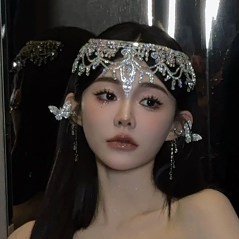 Nevjesta dodatak za kosu s cirkonima, prinčevski stil, set s dijamantima, individualno pakiranje