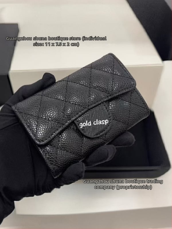 Monetų piniginė iš natūralios odos, moterims, vienos spalvos, galvijų odos pirmojo sluoksnio, pamušalas iš galvijų odos, 2025 m. pavasaris, atsparus dilimui