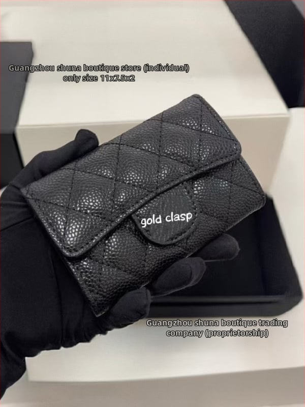 Monetų piniginė iš natūralios odos, moterims, vienos spalvos, galvijų odos pirmojo sluoksnio, pamušalas iš galvijų odos, 2025 m. pavasaris, atsparus dilimui