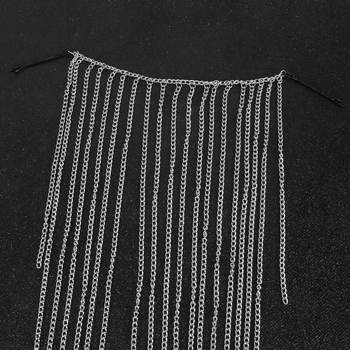 Headpiece pentru păr din aluminiu cu ciucuri - stil feminin, electroplată, clips pentru păr, Nr. producție 13760