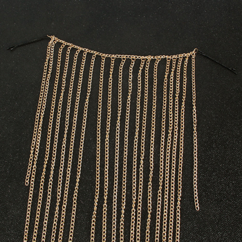 Headpiece pentru păr din aluminiu cu ciucuri - stil feminin, electroplată, clips pentru păr, Nr. producție 13760