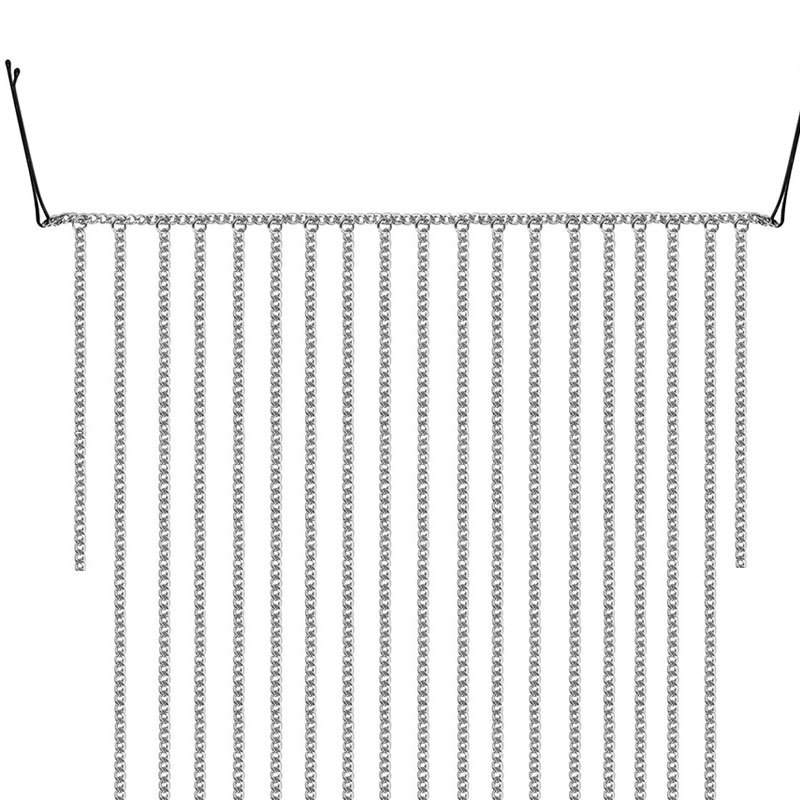 Headpiece pentru păr din aluminiu cu ciucuri - stil feminin, electroplată, clips pentru păr, Nr. producție 13760