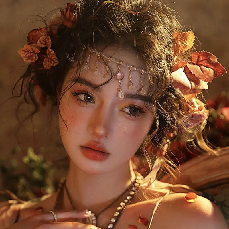 Bohemiško stilia galvos papuošalas su perlais — elegantiškas stilius, pakabinamas antakiams, rankų darbas, atskirai įpakuotas