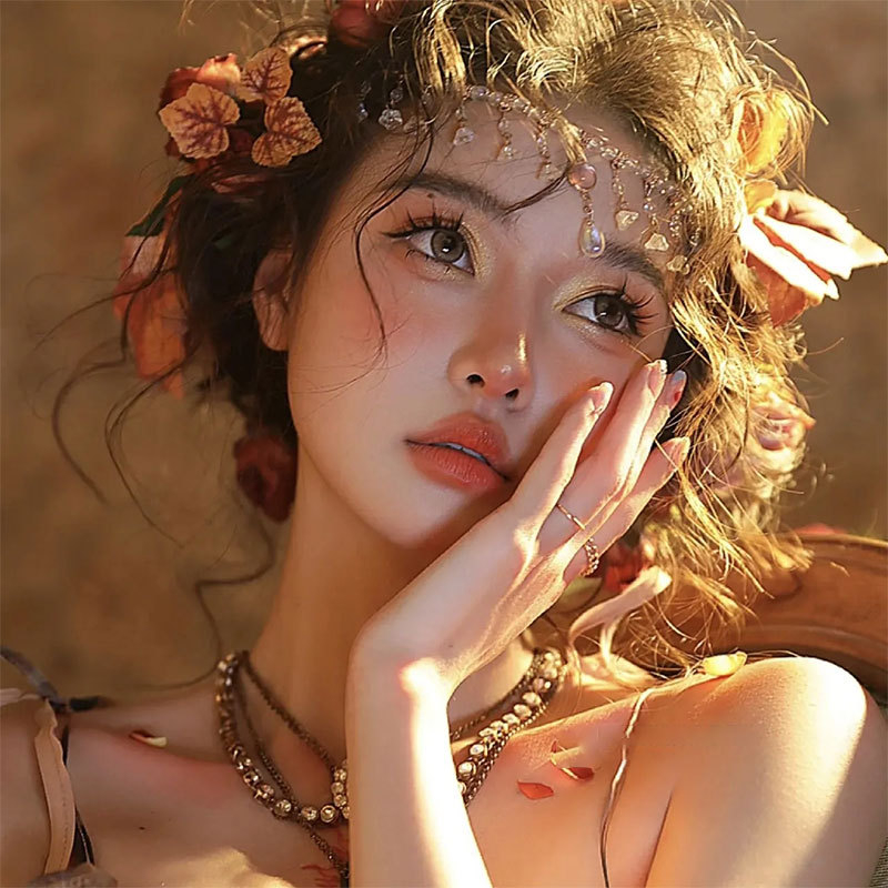 Bohemiško stilia galvos papuošalas su perlais — elegantiškas stilius, pakabinamas antakiams, rankų darbas, atskirai įpakuotas