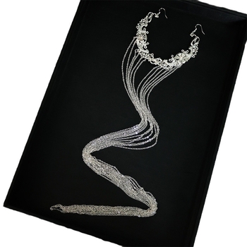 Senovinio stiliaus plaukų segtukas su ilgais kutais ir priekine grandine – rankų darbo, atskirai įpakuotas (Ruduo 2024)