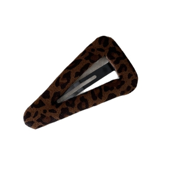 Baršunasti klip za kosu s leopard uzorkom, BB klip, ručna izrada, lagani luksuzni stil
