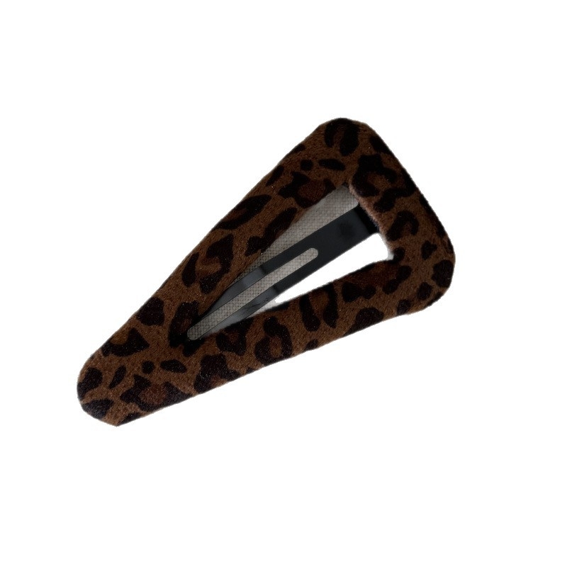 Baršunasti klip za kosu s leopard uzorkom, BB klip, ručna izrada, lagani luksuzni stil