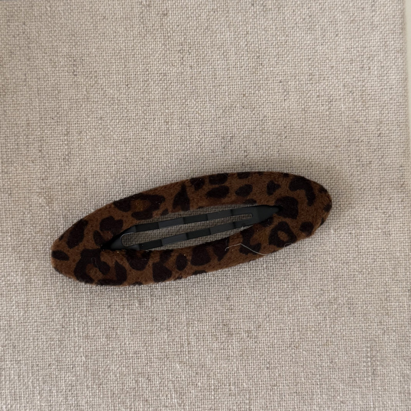 Baršunasti klip za kosu s leopard uzorkom, BB klip, ručna izrada, lagani luksuzni stil