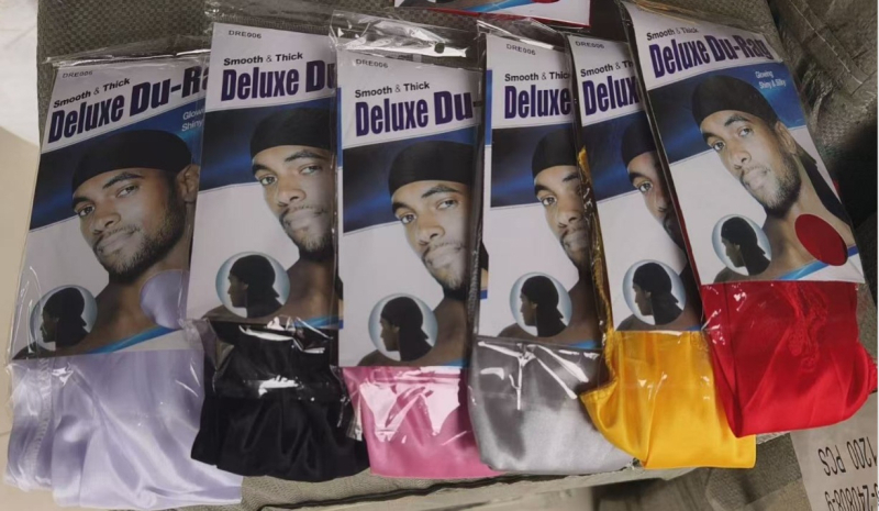 Muški svileni durag s prozračnim satinom, dugački rep, turbanski stil, Seiko obrada, model: Men's silk scarf-01