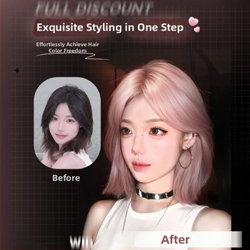 Visiškai perukas moterims su trumpais tiesiais plaukais, Korėjos stiliaus, įstrižos kirpčiukai, atsparus karščiui pluoštas, apdorojimo technologija: mechanizmas