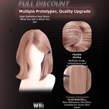 Visiškai perukas moterims su trumpais tiesiais plaukais, Korėjos stiliaus, įstrižos kirpčiukai, atsparus karščiui pluoštas, apdorojimo technologija: mechanizmas