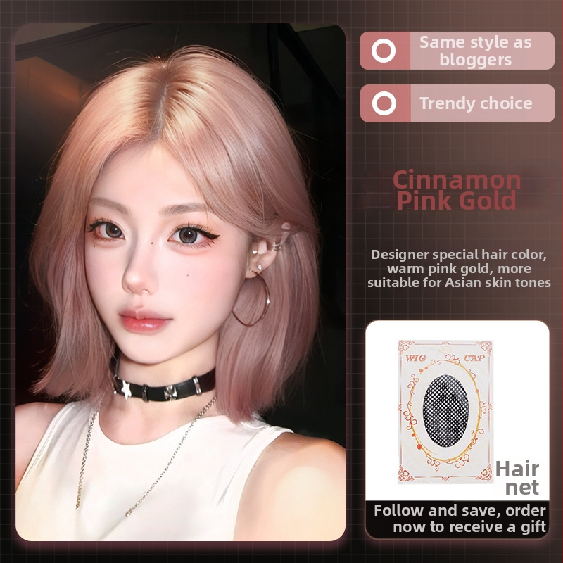 Visiškai perukas moterims su trumpais tiesiais plaukais, Korėjos stiliaus, įstrižos kirpčiukai, atsparus karščiui pluoštas, apdorojimo technologija: mechanizmas