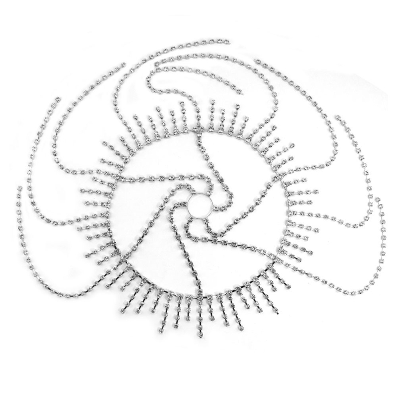 Ženski lanac za kosu s resicama od štrasa – elektroplatirano, porijeklo Yiwu