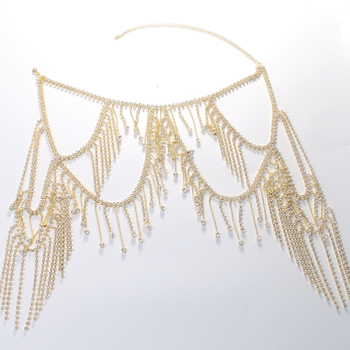 Αλυσίδα ώμου με πολλαπλά στρώματα φούντες και κρύσταλλα για γυναίκες