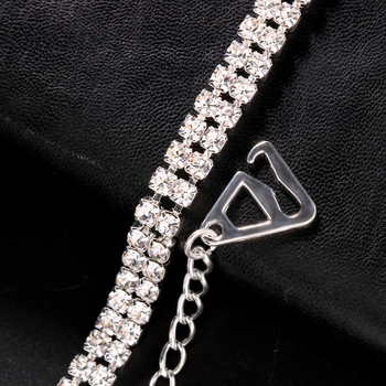 Αλυσίδα ώμου με λευκά κρύσταλλα, κράμα, ηλεκτροπλατίωση, γυναικείο στυλ