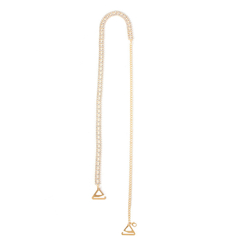 Γεωμετρική αλυσίδα σώματος με στρας, ρυθμιζόμενη κενή αλυσίδα ώμου, κράμα εντοιχισμένων τεχνητών λίθων, ηλεκτροπλατιωμένο κοσμήματα για γυναίκες