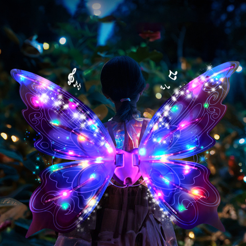 Детски светещи крила: пеперудени и ангелско-елф крила, аксесоар за гръб (лято 2024)