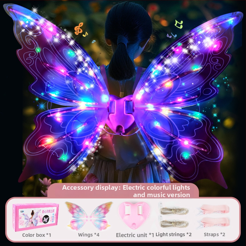 Laste helendavad tiivad: liblikatiivad ja ingelielf tiivad, selga kinnitatav aksessuaar (suve 2024 väljaanne)