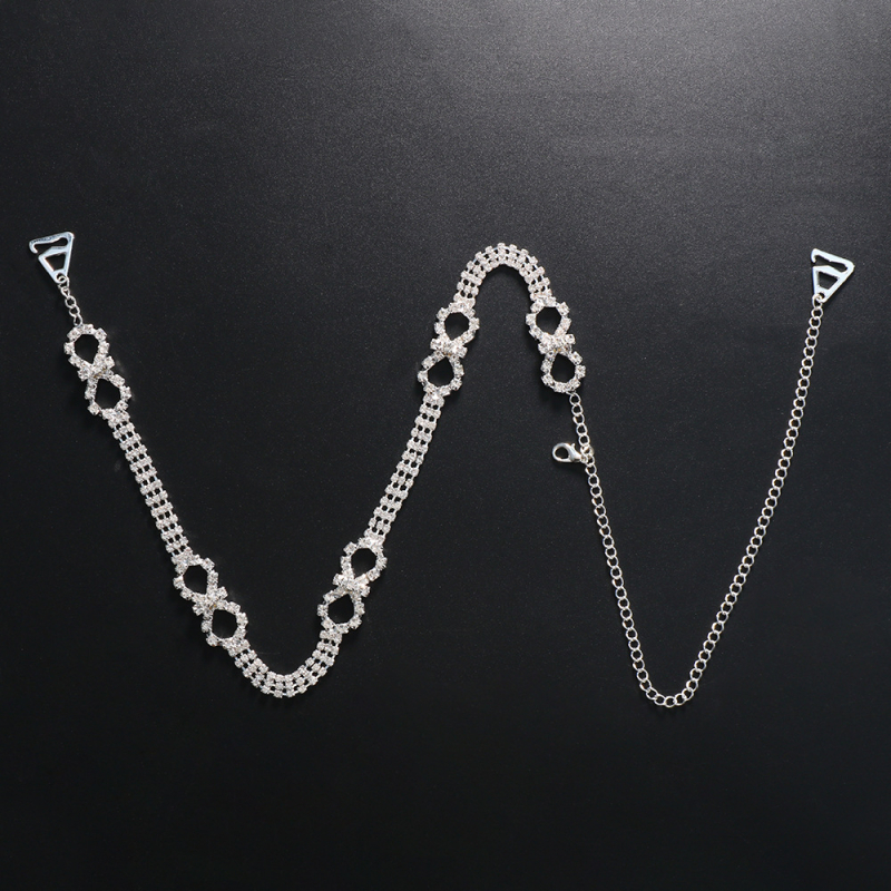 Pečių grandinė su geometriniu mozaikos dizainu ir lydinio įklotais dirbtiniais akmenimis, elektrogalvanizavimas, individualizavimas