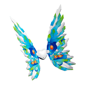 Gaismas tauriņa spārni uz muguras – elektriski kustīgi, plastmasas, interaktīvi bērniem no 4 līdz 6 gadiem